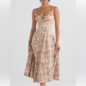 House of CB Carmen peony pint bustier sundress